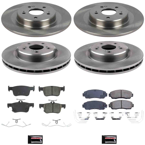 OE Stock Replacement Low-Dust Ceramic Brake Pad and Rotor Kit