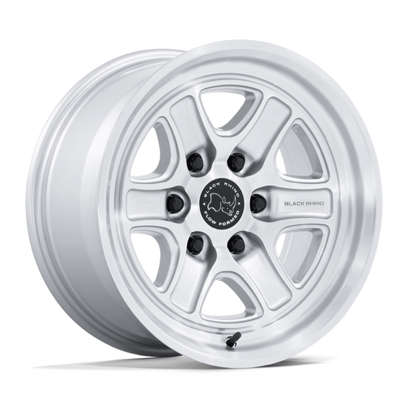 17x8.5 Black Rhino BR032 Echo Gloss Silver Machined Face 6x139.7 ET25 Wheel