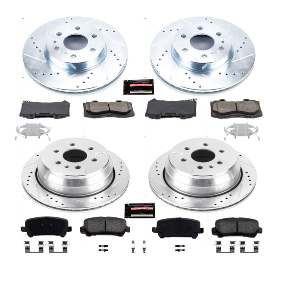 PowerStop Z23 Daily Driver Carbon-Fiber Ceramic Brake Pad and Drilled & Slotted