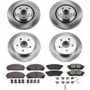 PowerStop OE Stock Replacement Low-Dust Ceramic Brake Pad and Rotor Kit
