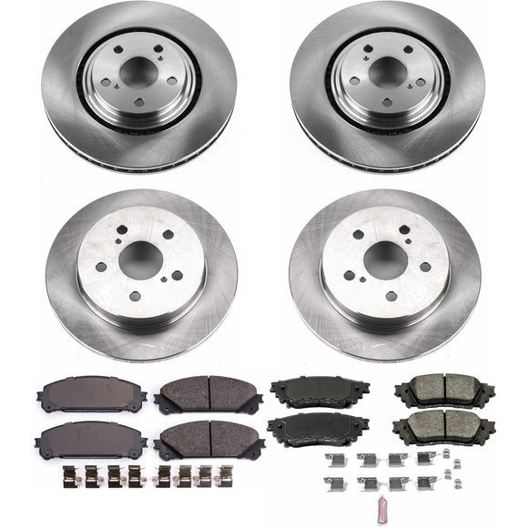 PowerStop OE Stock Replacement Low-Dust Ceramic Brake Pad and Rotor Kit