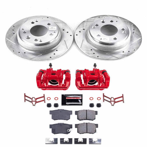 PowerStop Z23 Daily Driver Carbon-Fiber Ceramic Pads Drilled & Slotted Rotor & C