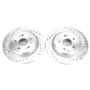 PowerStop Evolution Drilled Slotted Rotors Pair Rear For Acura TLX