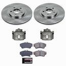 PowerStop OE Stock Replacement Low-Dust Ceramic Brake Pad, Rotor and Caliper Kit