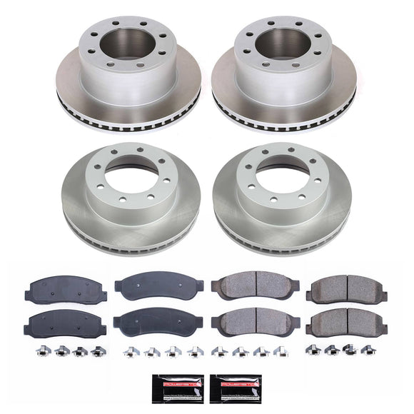 PowerStop Semi-Coated Rotor and Low-Dust Ceramic Brake Pad Kit