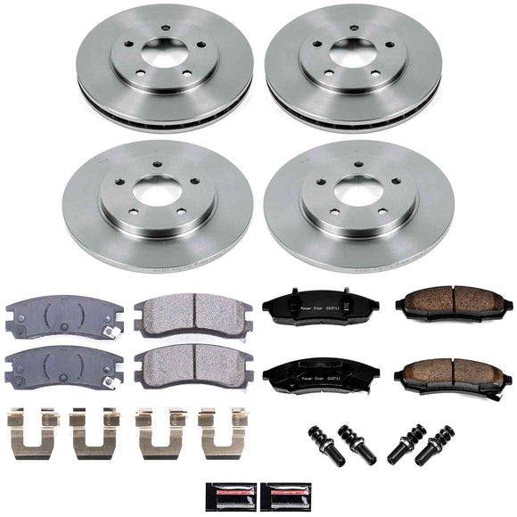 PowerStop OE Stock Replacement Low-Dust Ceramic Brake Pad and Rotor Kit