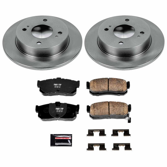 PowerStop OE Stock Replacement Low-Dust Ceramic Brake Pad and Rotor Kit