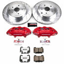 PowerStop Z26 Street Performance Ceramic Brake Pad, Drilled Slotted Rotor, and C