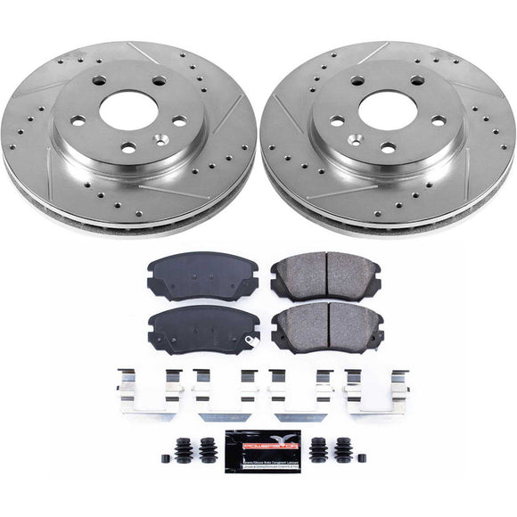 PowerStop Z23 Daily Driver Carbon-Fiber Ceramic Brake Pad and Drilled & Slotted