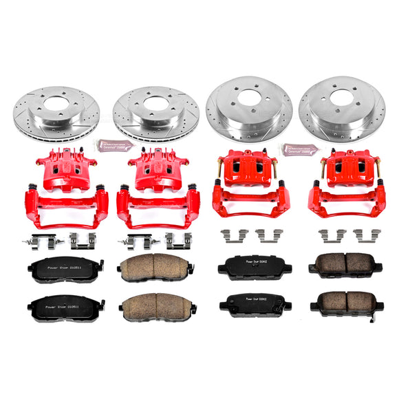 PowerStop Z23 Daily Driver Carbon-Fiber Ceramic Pads Drilled & Slotted Rotor & C