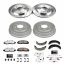 PowerStop Z36 Ceramic Brake Pads with Drilled Slotted Rotors and Drum Shoe Kit