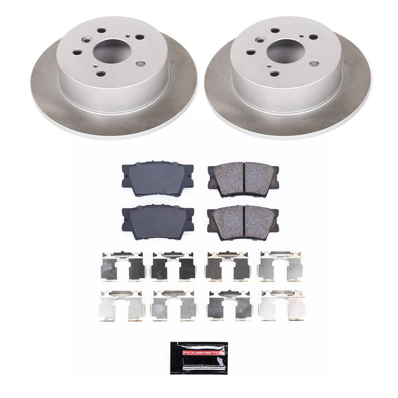 PowerStop Semi-Coated Rotor and Low-Dust Ceramic Brake Pad Kit