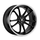 20X9 Asanti Black ABL-23 Sigma Gloss Black Chrome Lip 5X112 ET25 Wheel Rim-2