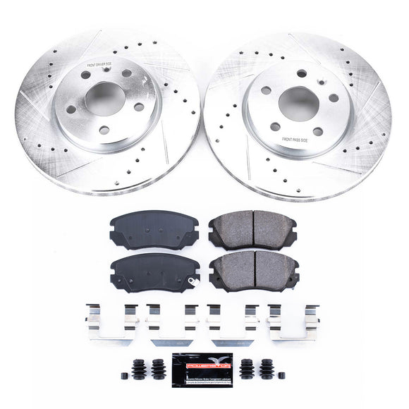 PowerStop Z23 Daily Driver Carbon-Fiber Ceramic Brake Pad and Drilled & Slotted
