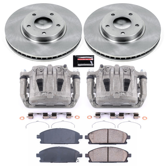 PowerStop OE Stock Replacement Low-Dust Ceramic Brake Pad, Rotor and Caliper Kit