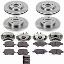 PowerStop OE Stock Replacement Low-Dust Ceramic Brake Pad, Rotor and Caliper Kit