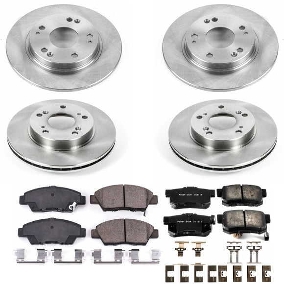 PowerStop OE Stock Replacement Low-Dust Ceramic Brake Pad and Rotor Kit