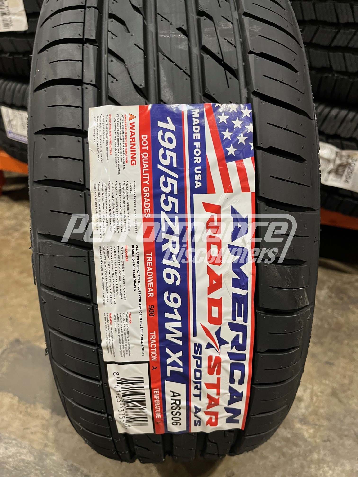 American Roadstar Sport A/S Tire(s) 195/55R16 91W SL BSW 195 55 16 1955516