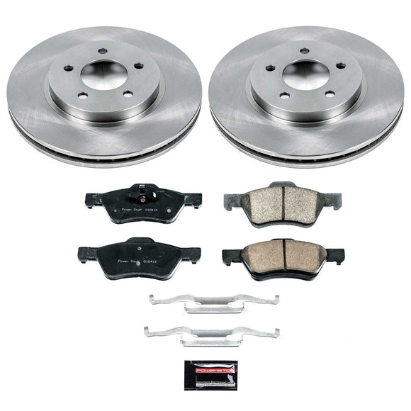 PowerStop OE Stock Replacement Low-Dust Ceramic Brake Pad and Rotor Kit