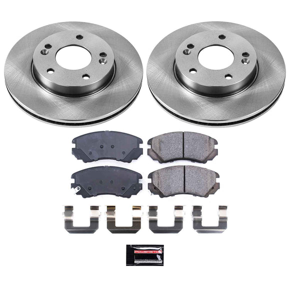 PowerStop OE Stock Replacement Low-Dust Ceramic Brake Pad and Rotor Kit