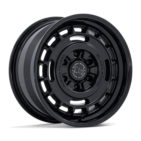 17x8 Black Rhino BR600 Vagabond Matte Black Gloss Black Lip 6x139.7 ET32 Wheel