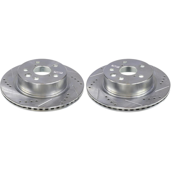 PowerStop Evolution Performance Drilled, Slotted & Plated Brake Rotor Pair