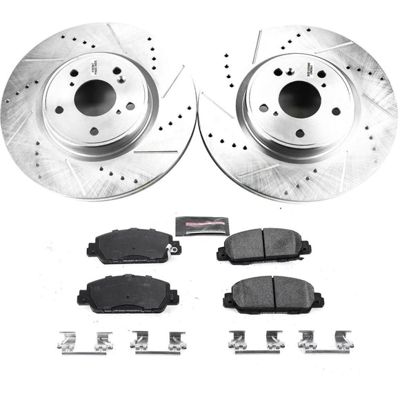 PowerStop Z23 Daily Driver Carbon-Fiber Ceramic Brake Pad and Drilled & Slotted