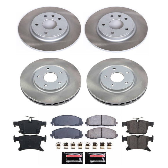 PowerStop Semi-Coated Rotor and Low-Dust Ceramic Brake Pad Kit