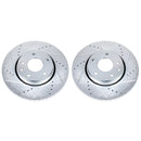 PowerStop Evolution Drilled Slotted Rotors Pair Front For Mazda CX-5