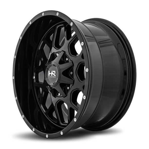 20x10 Hardrock Gunner Gloss Black 6x135/139.7 ET-19 wheel/rim