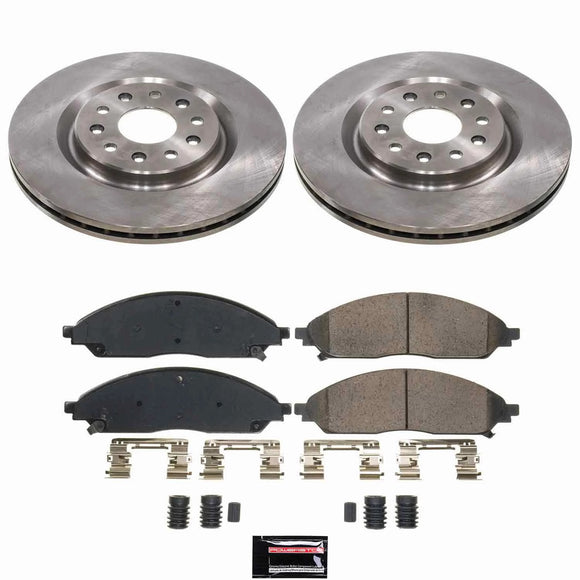 OE Stock Replacement Low-Dust Ceramic Brake Pad and Rotor Kit