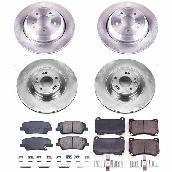 PowerStop OE Stock Replacement Low-Dust Ceramic Brake Pad and Rotor Kit