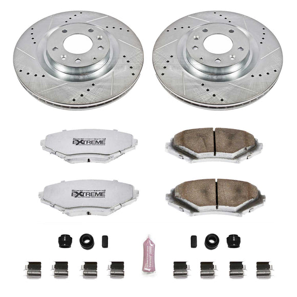 PowerStop Z26 Street Performance Ceramic Brake Pad and Drilled & Slotted Rotor K