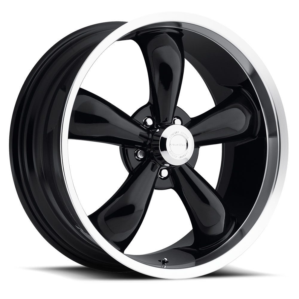 22x9.5 Vision 142 Legend 5 Gloss Black Machined Lip 5x115 ET18 Wheel Rim - 0