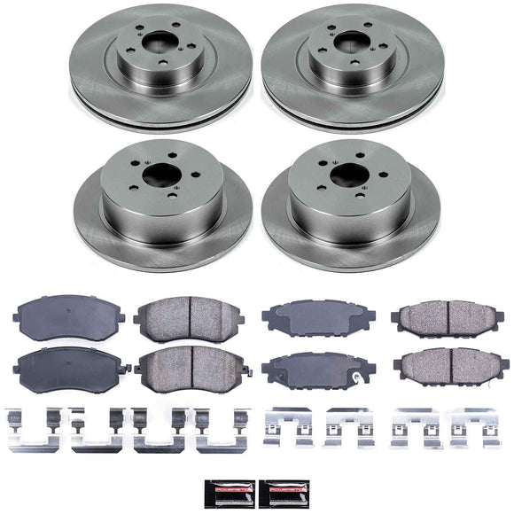 PowerStop OE Stock Replacement Low-Dust Ceramic Brake Pad and Rotor Kit