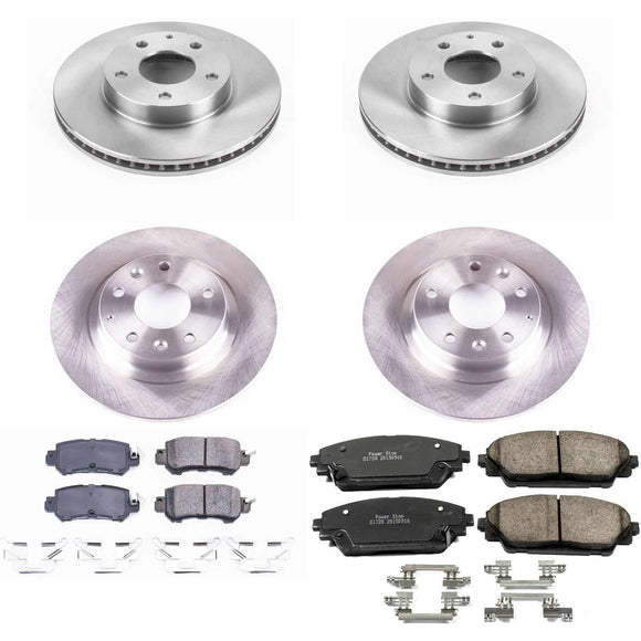 PowerStop OE Stock Replacement Low-Dust Ceramic Brake Pad and Rotor Kit