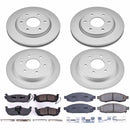 PowerStop Genuine Geomet Coated Rotor and Low-Dust Ceramic Brake Pad Kit