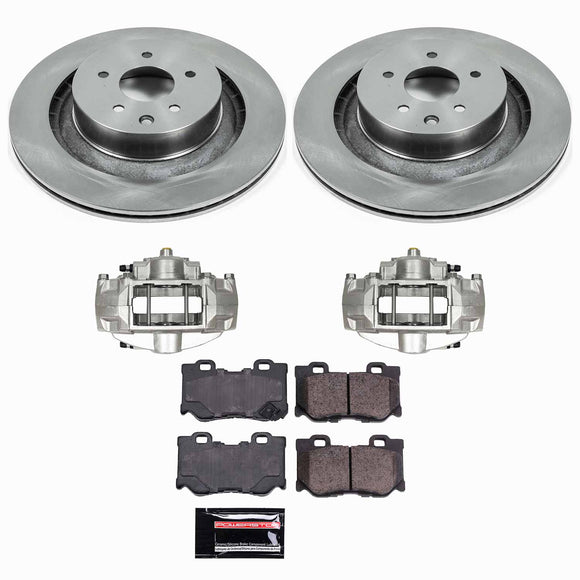 PowerStop OE Stock Replacement Low-Dust Ceramic Brake Pad, Rotor and Caliper Kit