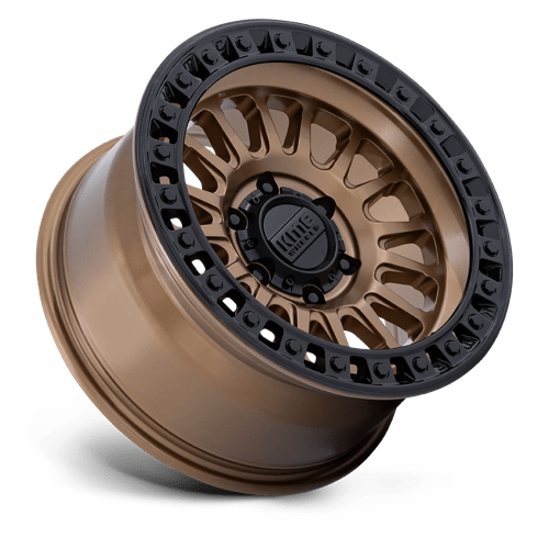 18X9 KMC KM552 IMS Matte Bronze With Gloss Black Lip 6x135 ET30 Wheel Rim