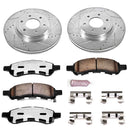 PowerStop Z36 Carbon-Fiber Ceramic Brake Pad with Drilled and Slotted Rotor Kit