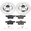 PowerStop Genuine Geomet Coated Rotor and Low-Dust Ceramic Brake Pad Kit