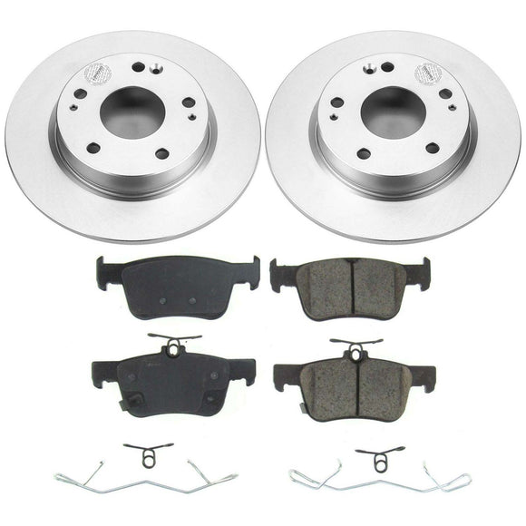 PowerStop Genuine Geomet Coated Rotor and Low-Dust Ceramic Brake Pad Kit