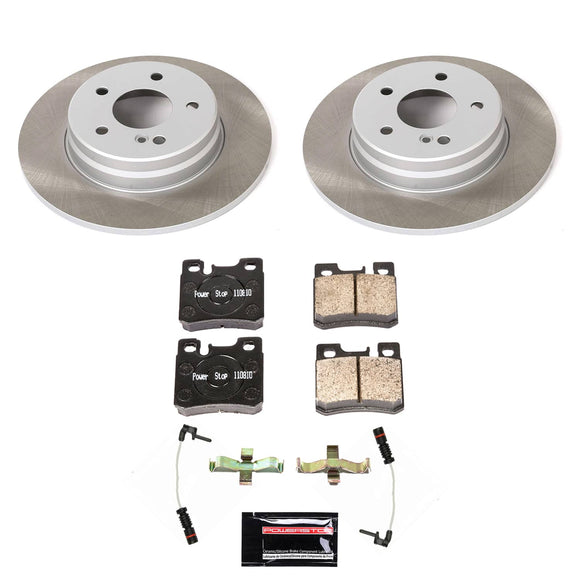 PowerStop Semi-Coated Rotor and Low-Dust Ceramic Brake Pad Kit