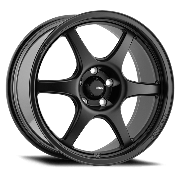 18x8.5 Konig Hexaform Matte Black 5x112 ET43 Wheel Rim