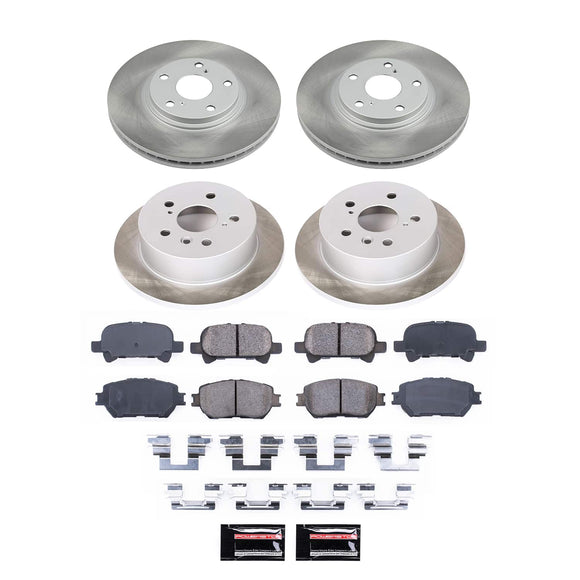 PowerStop Semi-Coated Rotor and Low-Dust Ceramic Brake Pad Kit