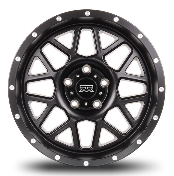 18x9 Mudder Trucker MT859 Mutiny Satin Black 5x127 5x5 ET-12 Wheel Rim