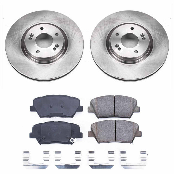 PowerStop OE Stock Replacement Low-Dust Ceramic Brake Pad and Rotor Kit