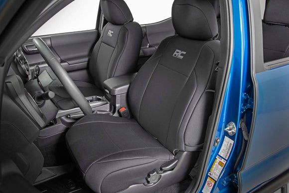Rough Country Seat Covers Front and Rear For Crew Cab Toyota Tacoma 16-23