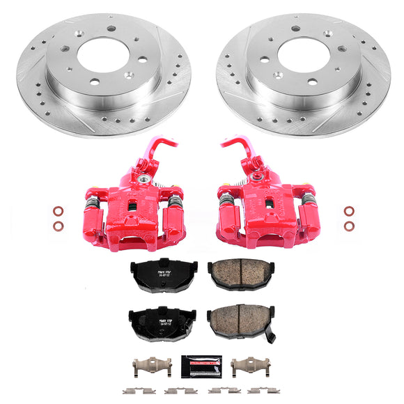 PowerStop Z23 Daily Driver Carbon-Fiber Ceramic Pads Drilled & Slotted Rotor & C