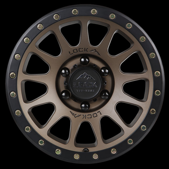 20x10 Lock Off-Road Yosemite Bronze Black Ring 6x139.7 6x5.5 ET-18 Wheel